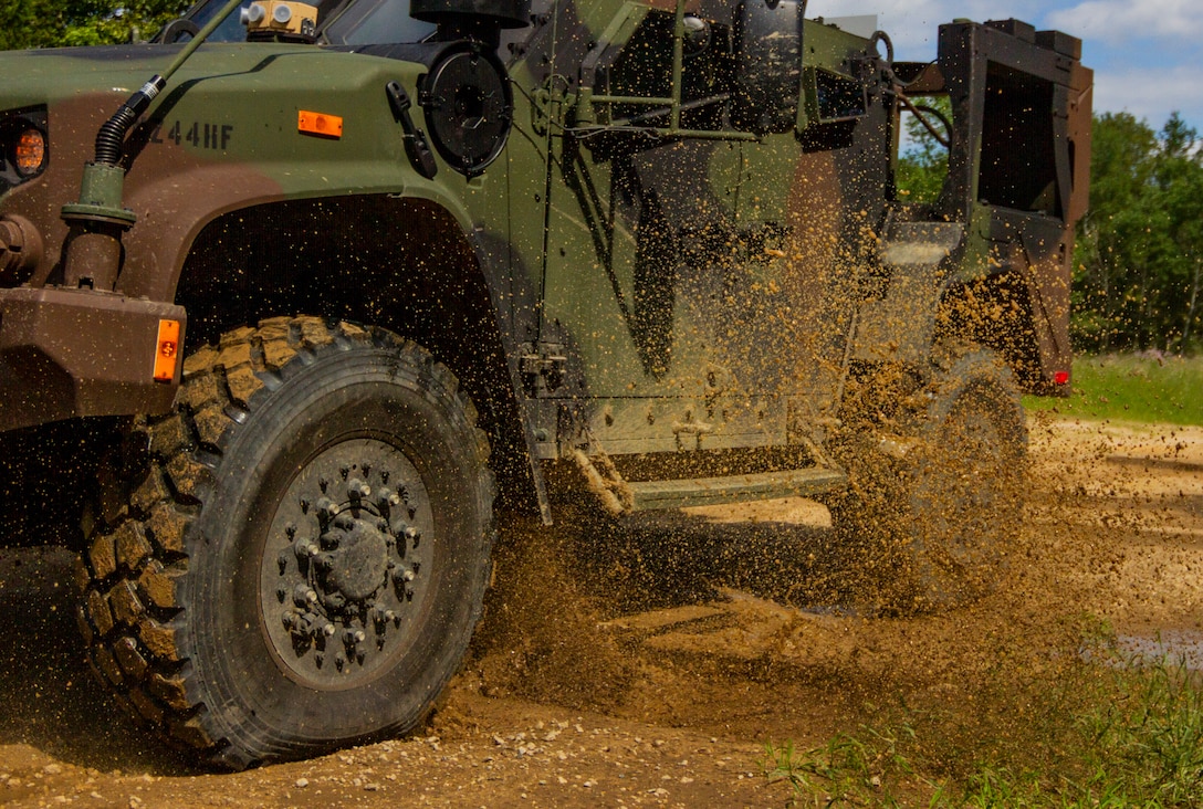 New vehicle tackles obstacle course