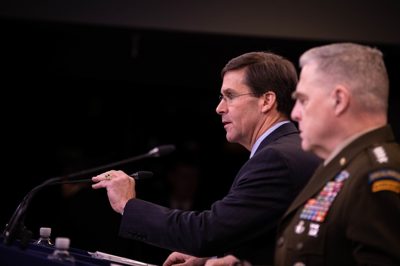 Pentagon’s top leaders brief the press