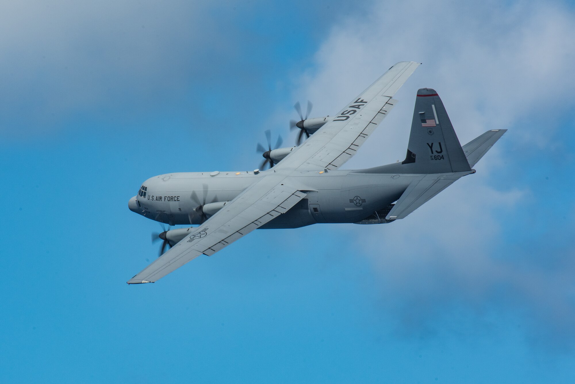 A C-130J Super Hercules during Operation Christmas Drop 2019