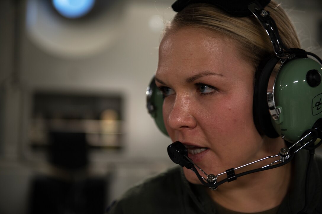 photos of Airmen practicing aeromedical evacuation on a C-17 Globemaster III from Travis AFB, California.