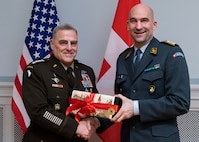 Chairman of the Joint Chiefs of Staff General Mark A. Milley meets with Switzerland Chief of the Armed Forces Lt. Gen. (select) Thomas Süssli in Bern, Switzerland, December 18, 2019. During the meeting, the two senior military leaders discussed mutual security interests between Switzerland and the United States.