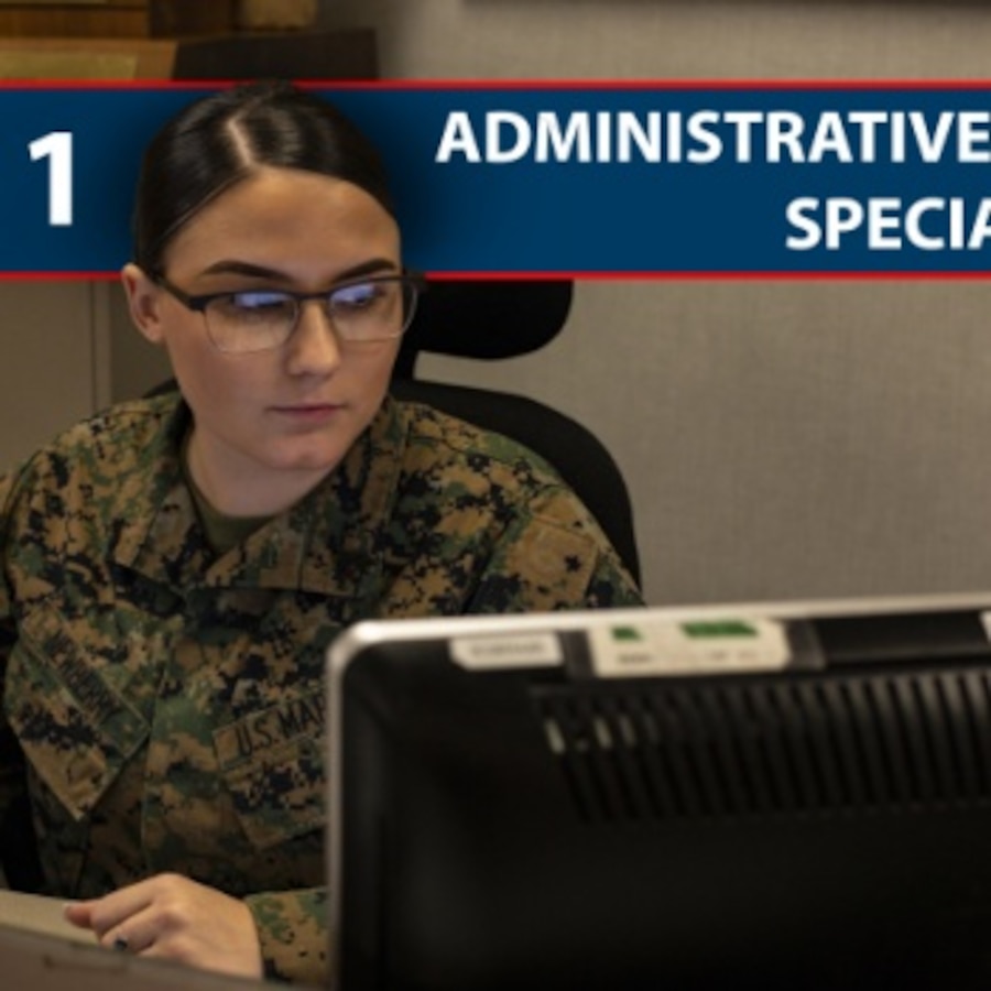 U.S. Marine Corps Cpl. Fallon Newberry, an administrative specialist with Headquarters and Headquarters Squadron, coordinates daily events for the installation sergeant major at Marine Corps Air Station Cherry Point, North Carolina, Dec. 3, 2019. Newberry’s responsibilities include helping set up meetings, coordinating events, and keeping up with correspondence that goes in and out of the office. (U.S. Marine Corps photo illustration by Sgt. Tylor J. Camfield)