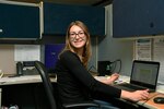 Girl sitting at desk