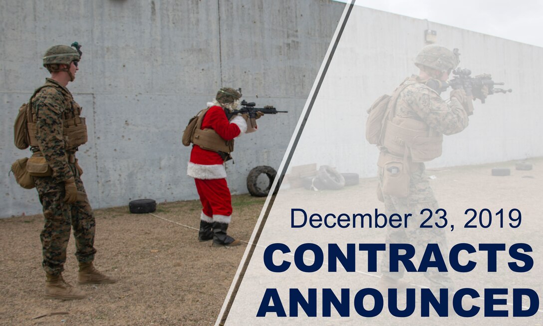 Marines conduct range operations with a man dressed in Santa suit.