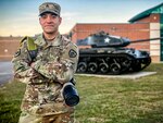 Staff Sgt. Mickey Miller, a 46 S: Mass Communications Specialist in the 153rd Public Affairs Detachment, is the December 2019 Soldier Spotlight. (U.S. Army photo by Sgt. Zoe Morris)