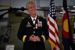 U.S. Army Brig. Gen. Laura Clellan retires, after nearly 30 years of service, at the Chief Warrant Officer 5 David R. Carter Army Aviation Support Facility, Buckley Air Force Base, Colorado, Nov. 3, 2019.  Clellan experienced a lot of change throughout her career, which started in 1989 when very few women were in her military police company. She stated the military is now much more inclusive of women, sexual orientation, religion and race. (U.S. Army National Guard photo by Sgt. Ashley Low)
