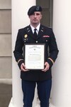 2nd Lt. Devin King commissioned as a second lieutenant in the Ohio Army National Guard through Ohio University’s Army ROTC program. He also is the long snapper on the school's football team.