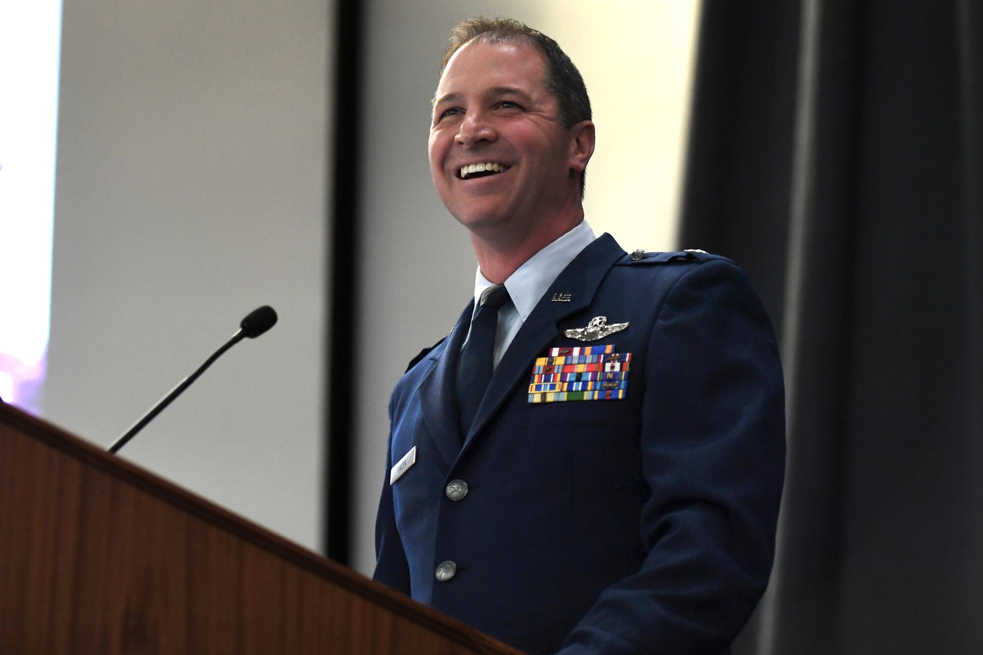 Photo of Lt. Col. Green smiling.