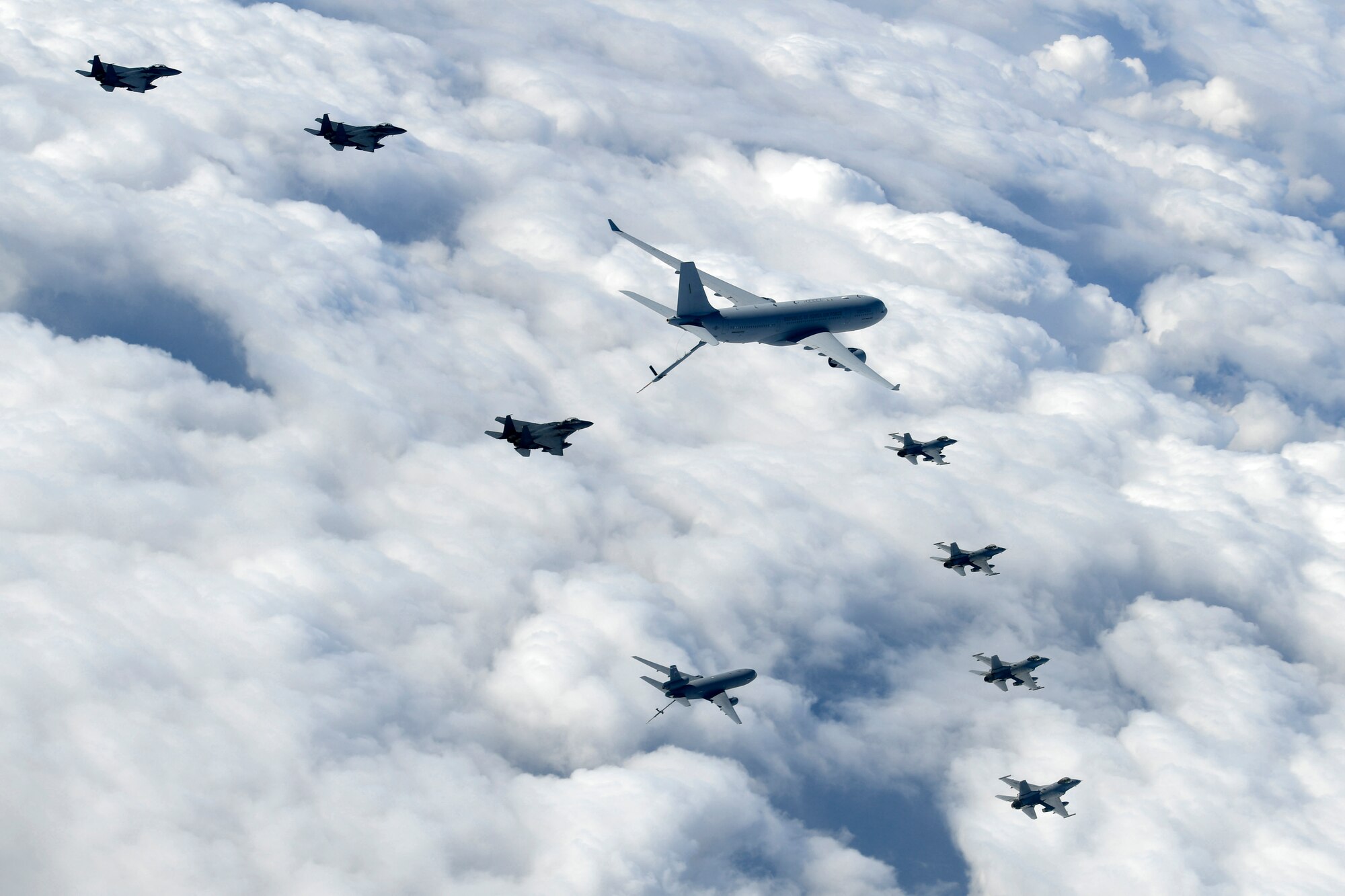 U.S. Airmen from Travis Air Force Base, California, participate in a symposium Nov. 18, 2019, at Osan Air Base, South Korea. The symposium was hosted by the 607th Air Operations Center and Republic of Korea Air Force Operations Command at Osan AB, South Korea. (Courtesy photo)