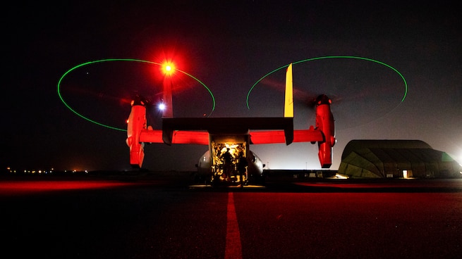 U.S. Marines assigned to Special Purpose Marine Air-Ground Task Force-Crisis Response-Central Command (SPMAFTF-CR-CC) 19.2, deploy to Iraq to bolster security at the U.S. Embassy and ensure the safety of American citizens, Dec. 31, 2019. The SPMAGTF-CR-CC is designed to move with speed and precision to support operations throughout the Middle East. (U.S. Marine Corps photo by Sgt. Robert G. Gavaldon)