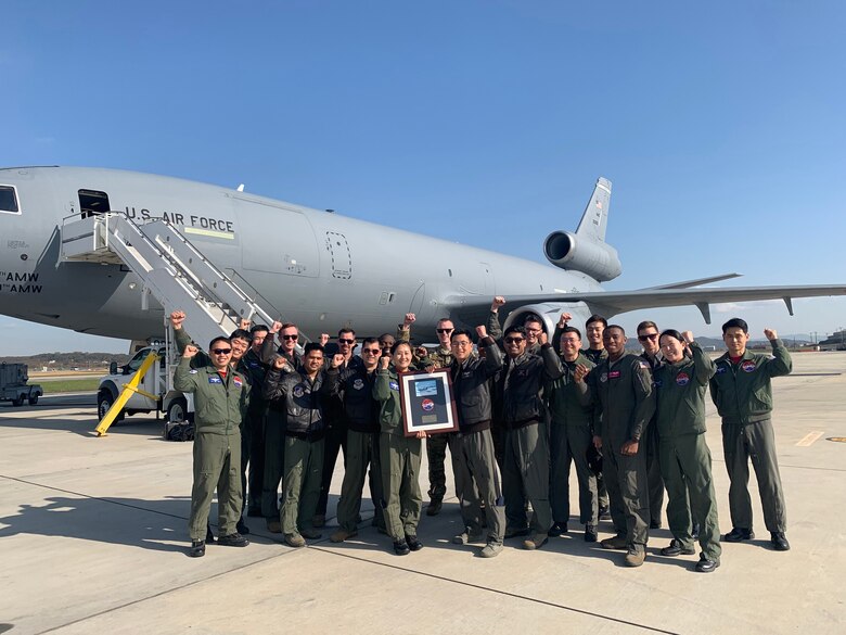 U.S. Airmen from Travis Air Force Base, California, participate in a symposium Nov. 18, 2019, at Osan Air Base, South Korea. The symposium was hosted by the 607th Air Operations Center and Republic of Korea Air Force Operations Command at Osan AB, South Korea. (Courtesy photo)