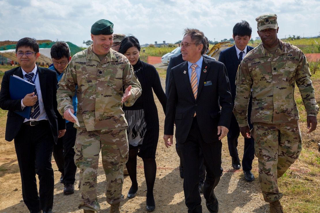 U.S. Marine Corps and Army officials in Okinawa hosted Prefectural Governor Denny Tamaki for his first official visits to U.S. military installations since being elected governor.