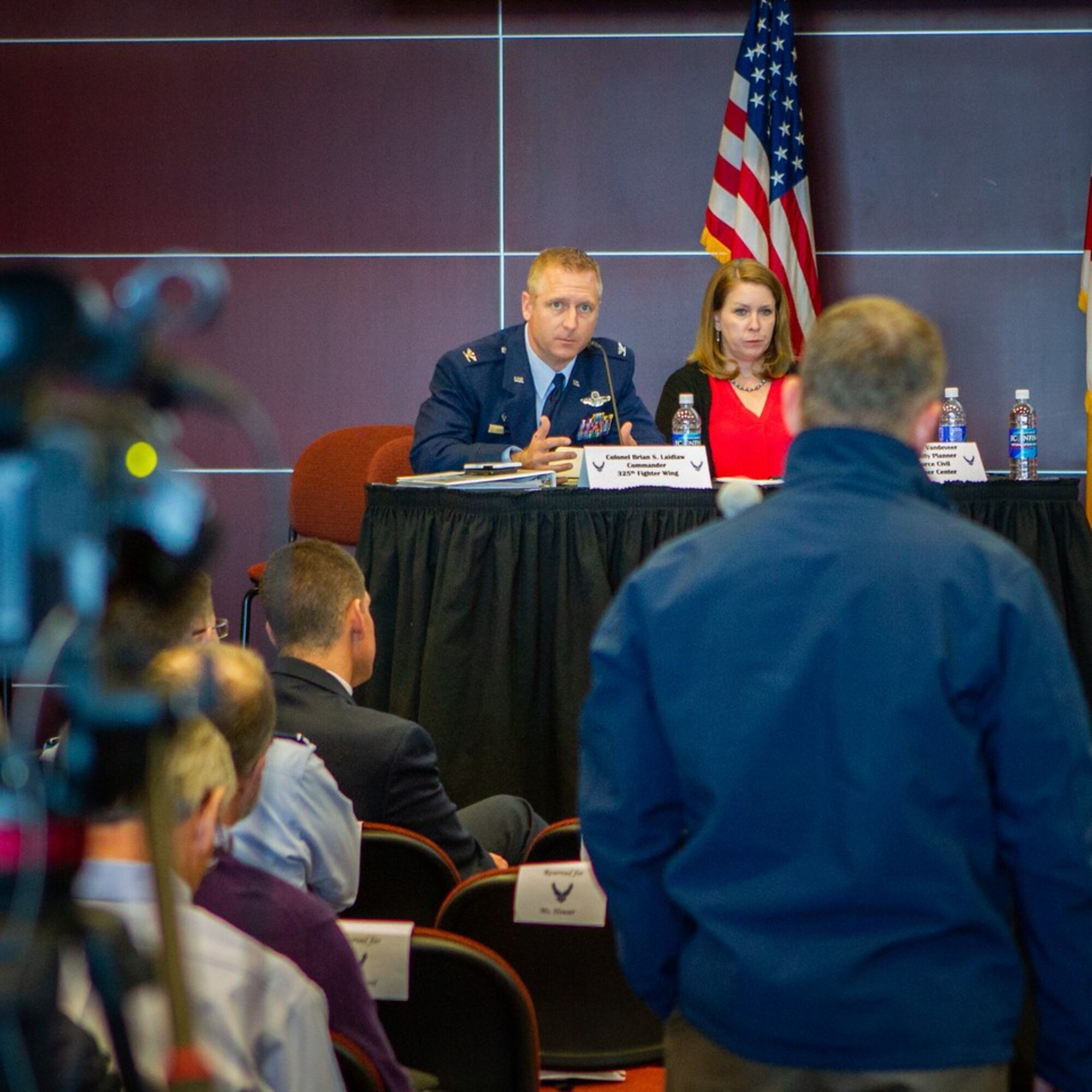 Air Force leaders met with professionals from construction and other industries to lead to the rebuild of Tyndall AFB.
