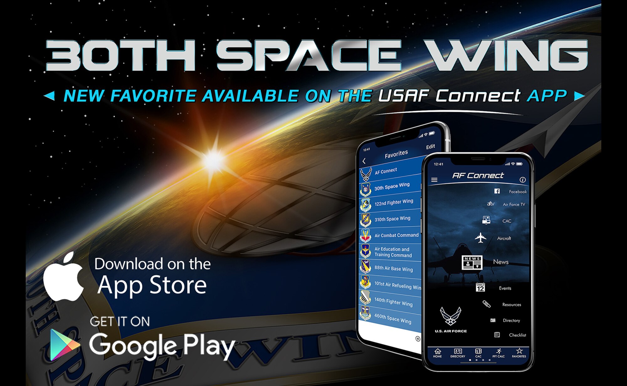 30th Space Wing now available on USAF Connect app