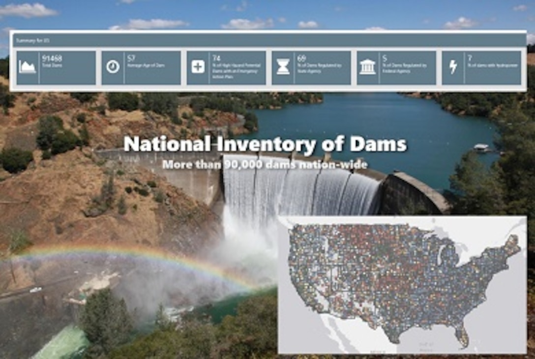 The 2018 National Inventory of Dams (NID) is now available! All charts, queries and maps reflect the most current NID database. The NID was populated using the 116th Congressional District information. State and federal dam regulators provided their data from May to November 2018 for inclusion in the 2018 database.