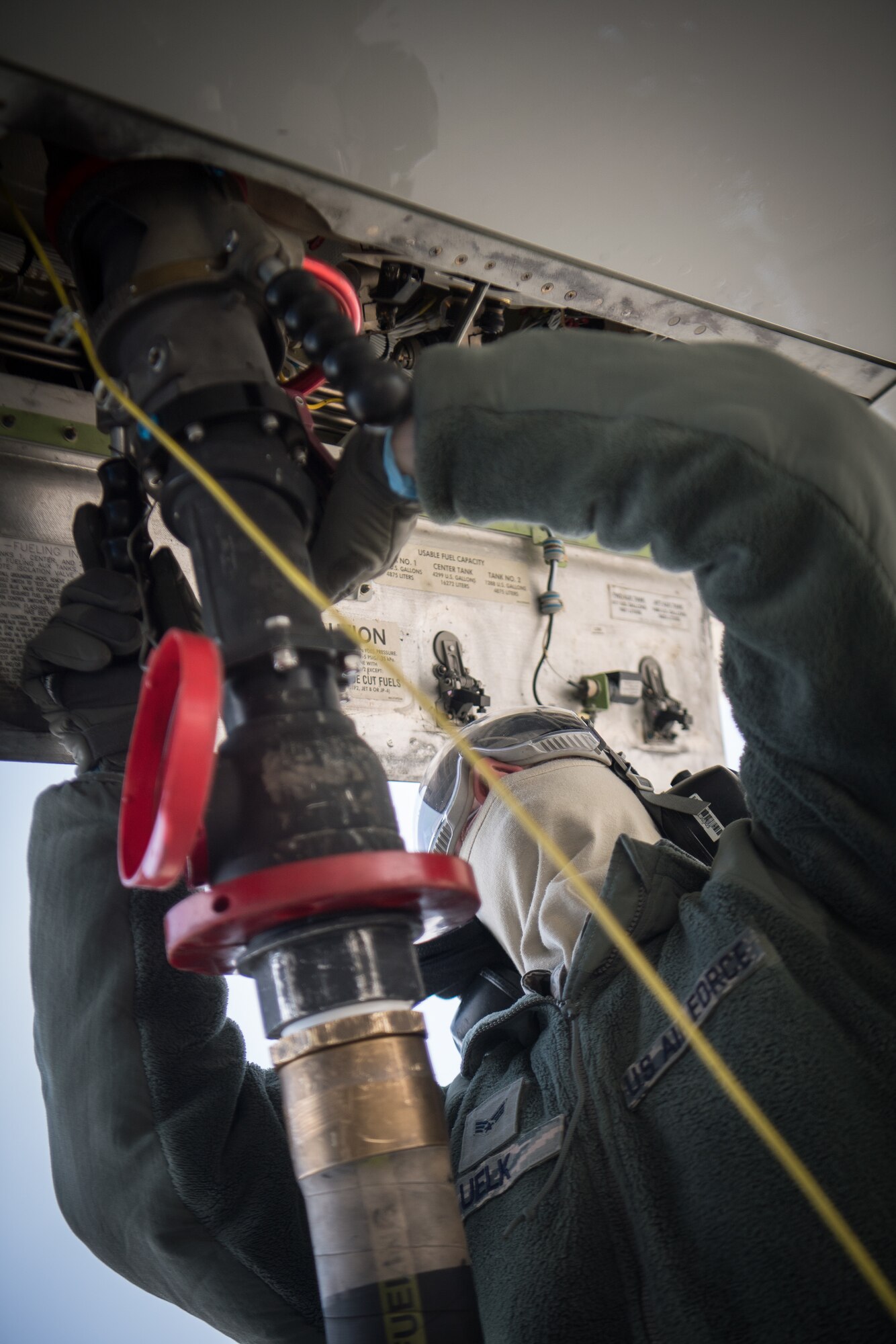 The polar vortex can't stop the 932nd Airlift Wing flight line crew chief from completing his mission and launching aircraft.