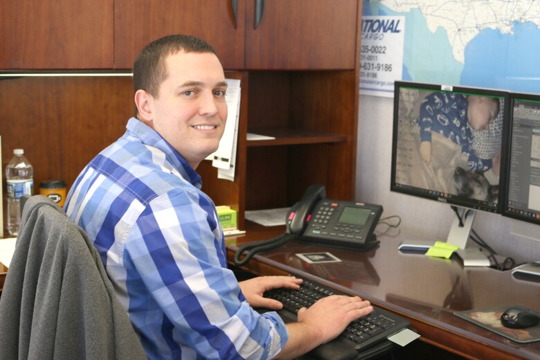 Tyler Walker, pictured, is the supervisor of fleet management at Arnold Air Force Base. He started his job in fleet management and analysis at Arnold Air Force Base in August 2017, and he was promoted to supervisor in May 2018. Prior to making his way to Arnold, Walker spent eight years serving in the U.S. Marine Corps. (U.S. Air Force photo by Deidre Ortiz)