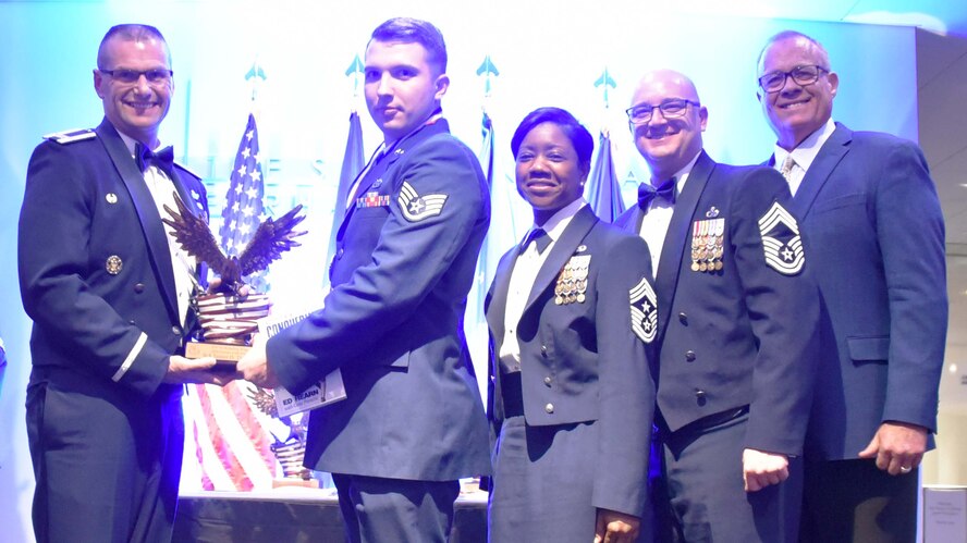 Winner, Airman of the Year, Staff Sgt. Taner Thomas, 931st Aircraft Maintenance Squadron.