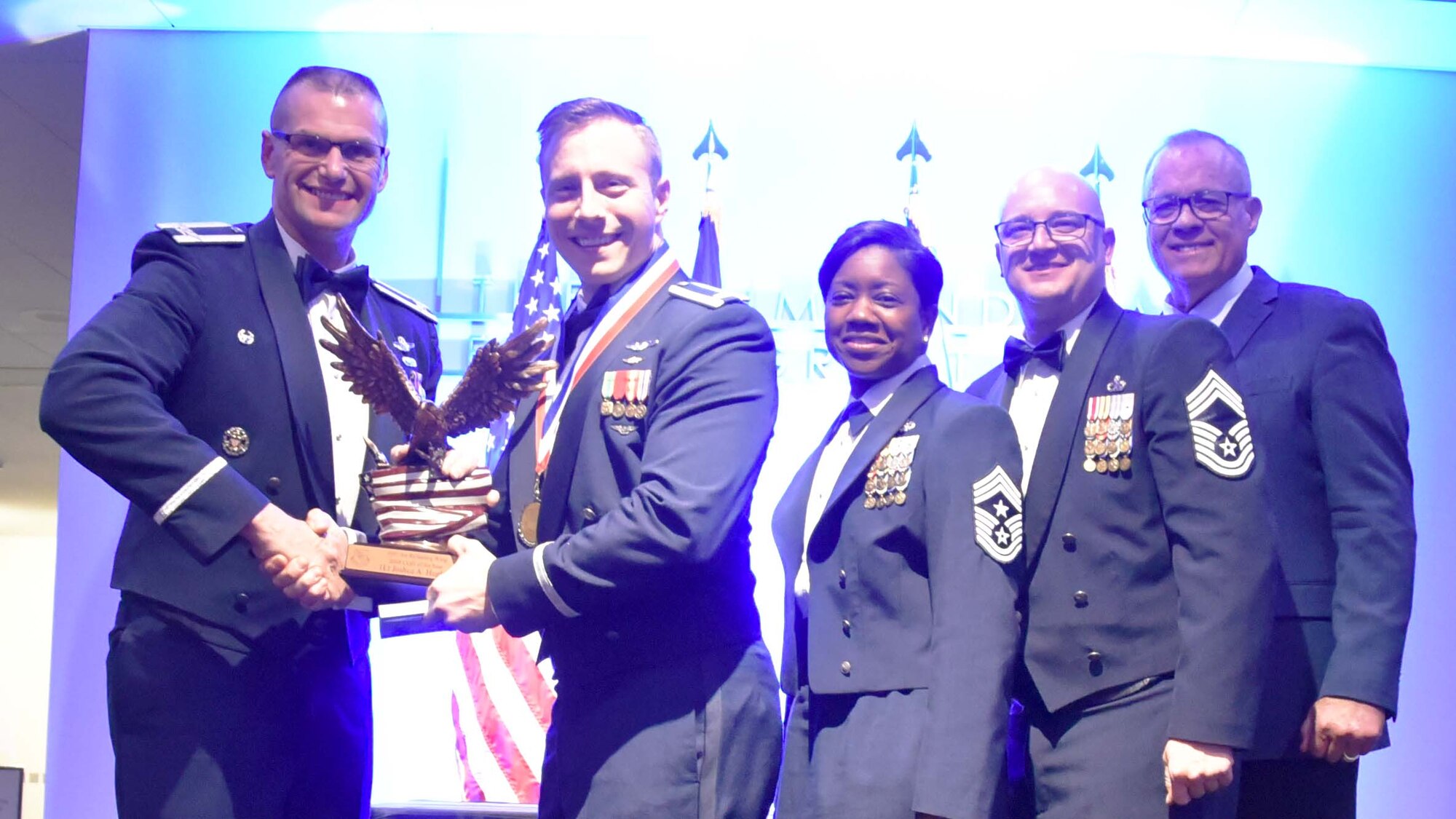 Winner, CGO of the Year, 1st Lt. Joshua Hughes, 18th Air Refueling Squadron.