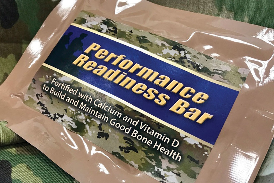 A sports bar wrapped in military-themed packaging.