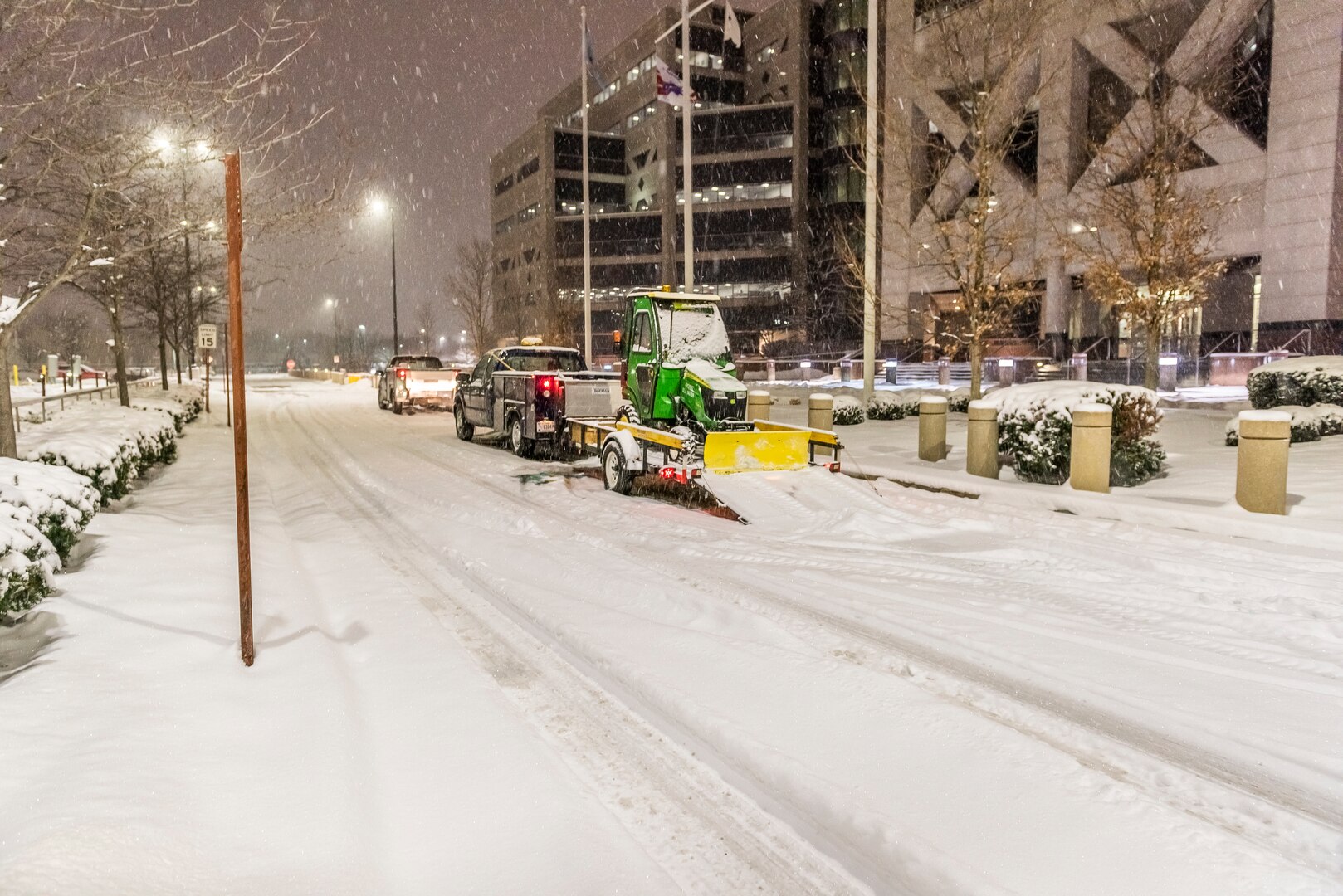 Plow truck clearing the road