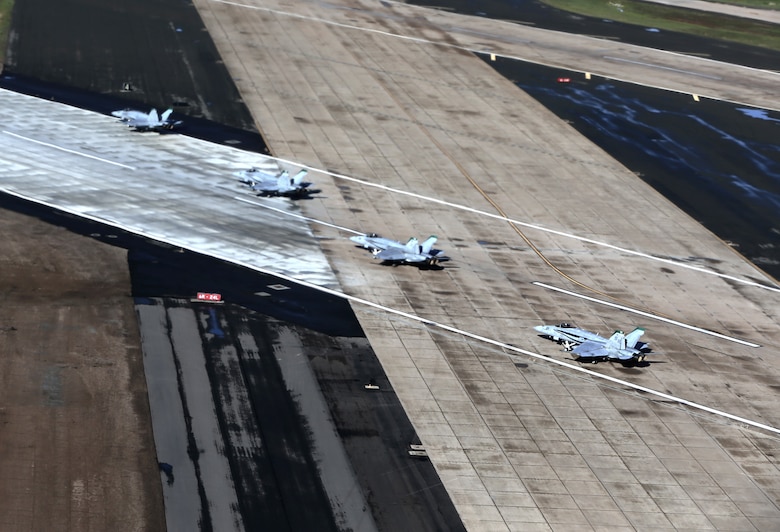MAG-11 Marines take to the sky in massive aircraft launch