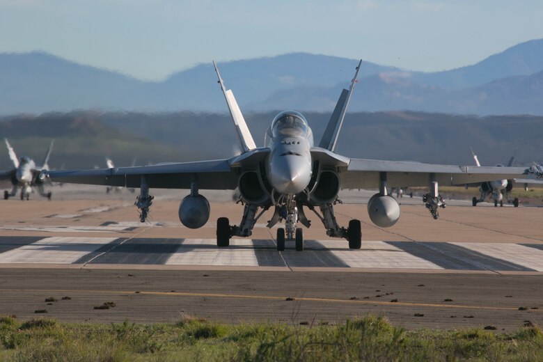 MAG-11 Marines take to the sky in massive aircraft launch