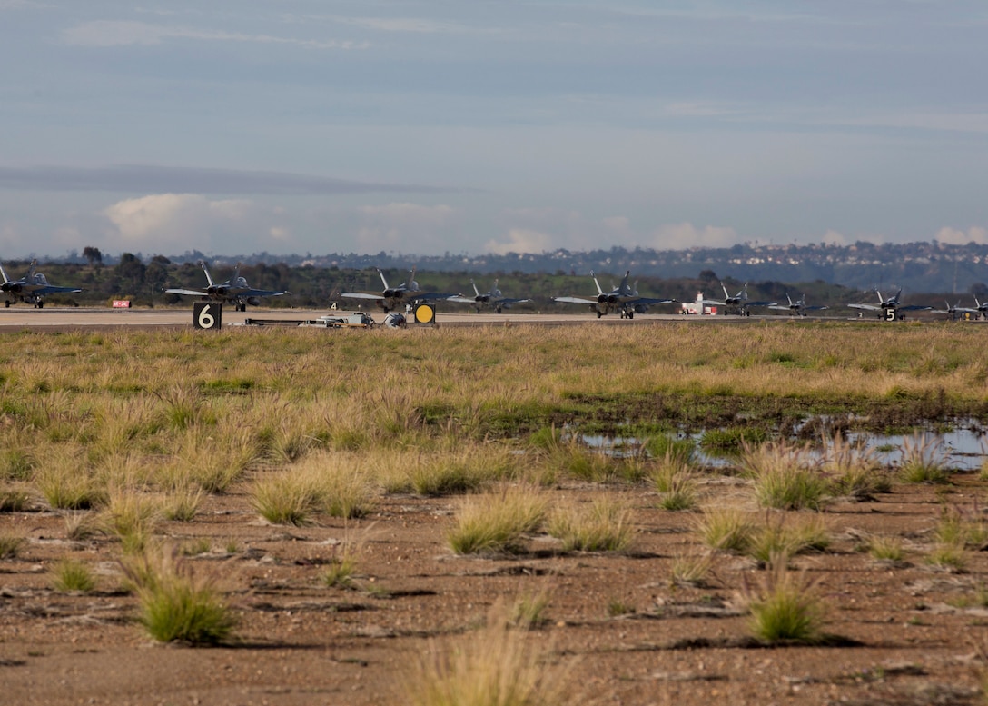 MAG-11 Marines take to the sky in massive aircraft launch