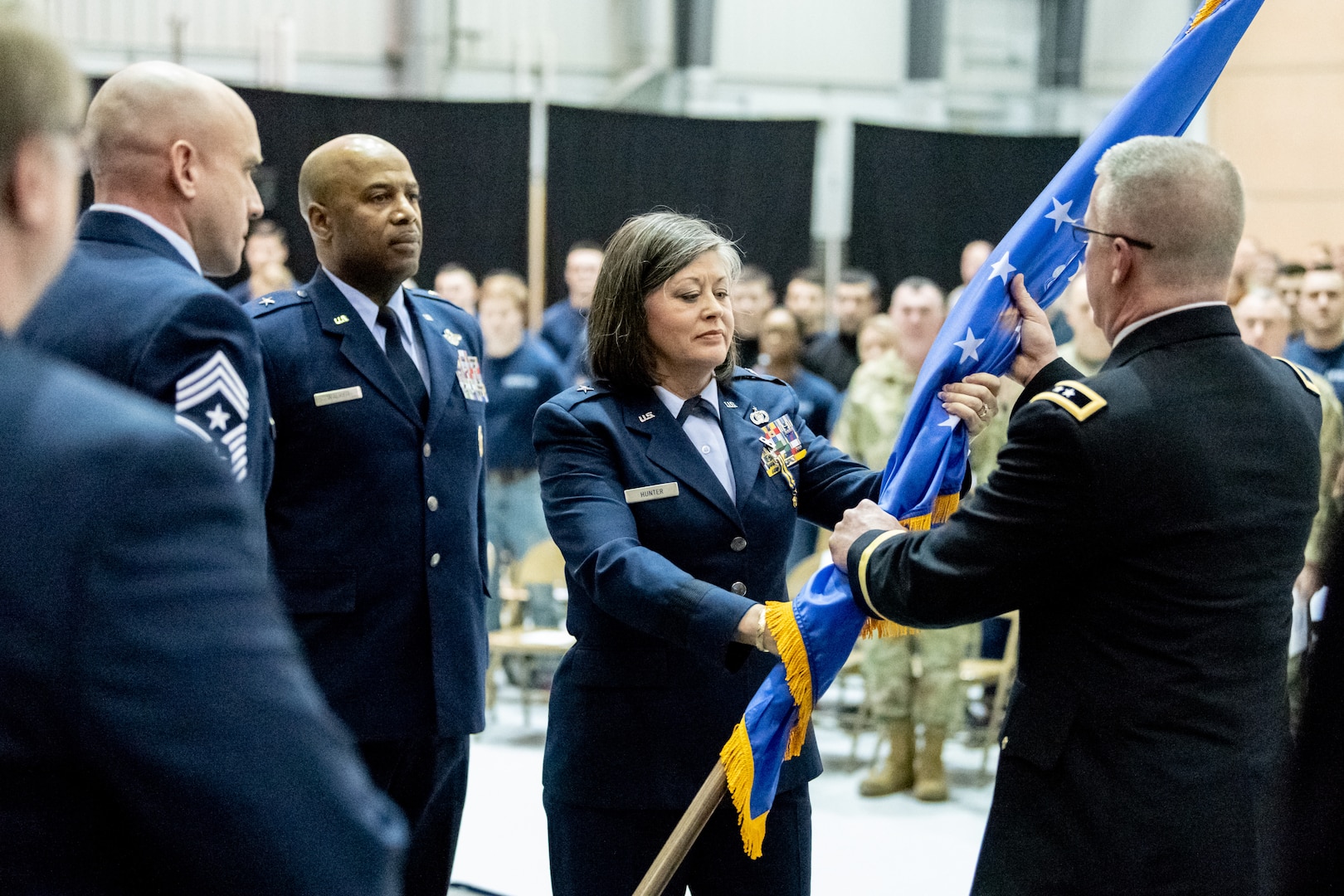 Brig. Gen. Christopher “Mookie” Walker assumed command of the West Virginia Air National Guard from Brig. Gen. Paige P. Hunter during a formal change of command ceremony held Feb. 2, 2019, at the 130th Airlift Wing, McLaughlin Air National Guard Base in Charleston.