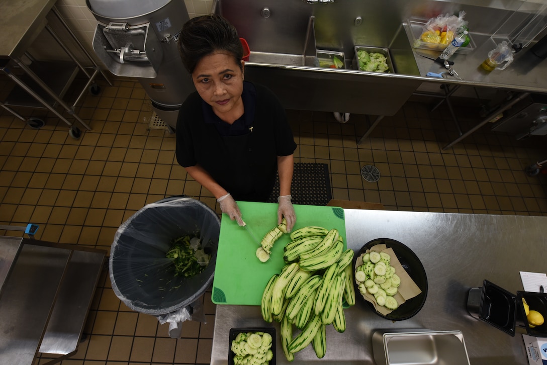Woman preparing food