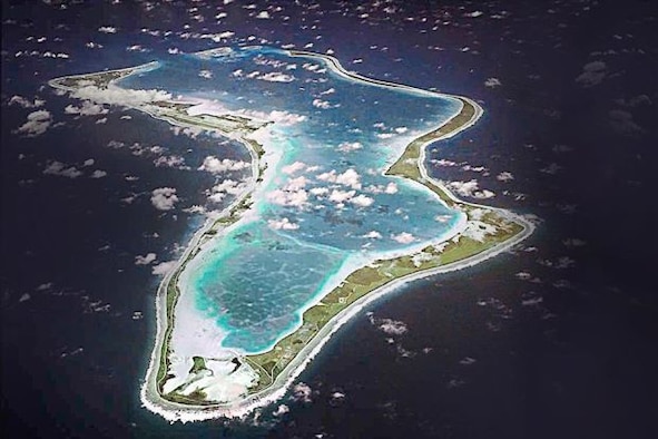 Diego Garcia is one of the largest of 60 small islands making up the Chagoa Archipelago. Airmen from U.S. Air Force Det. 1, 36th Mission Support Group, have the important mission of maintaining a forward operating location there, approximately 3,000 miles west of Guam (Courtesy photo).