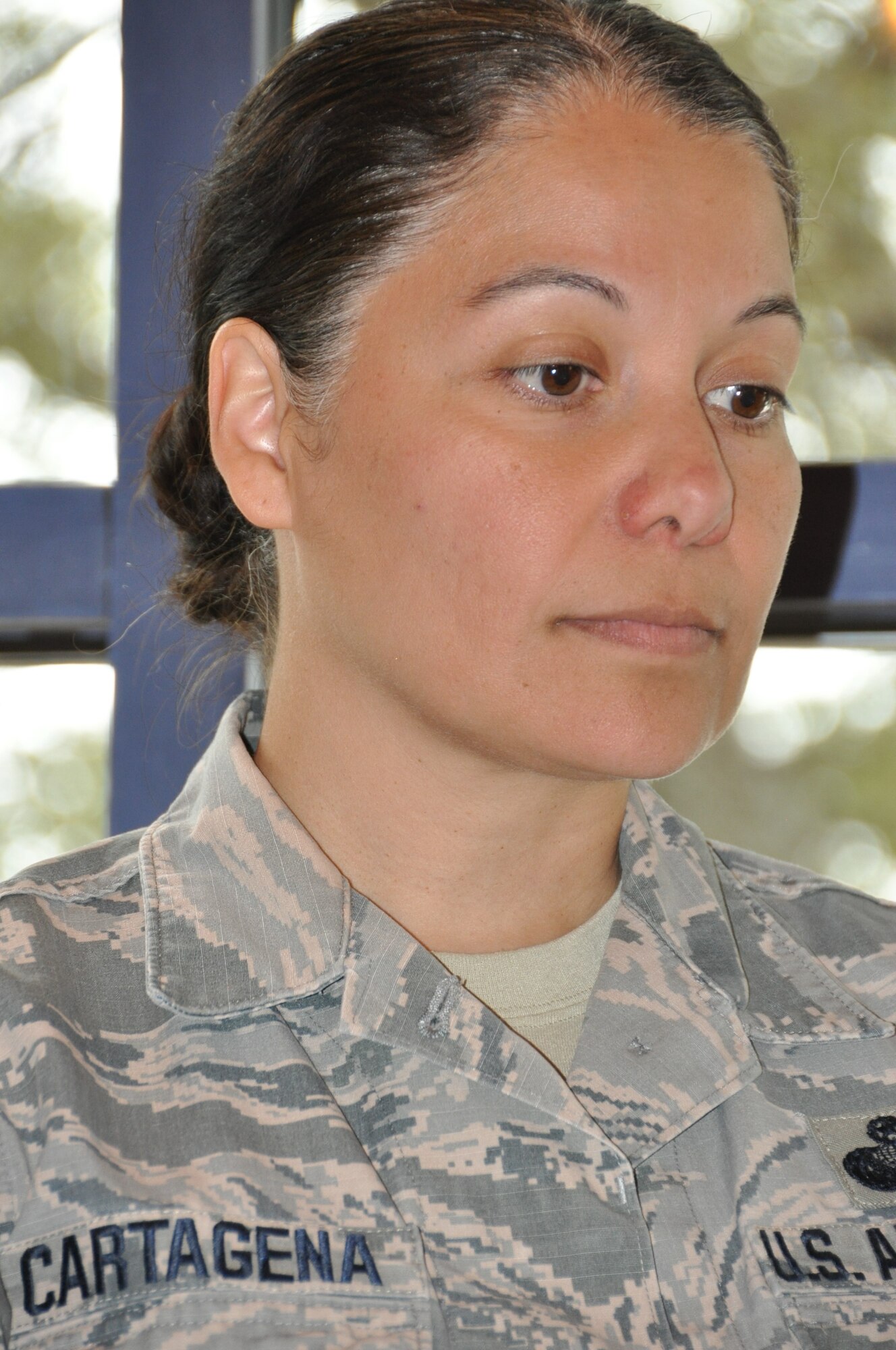 The group bid farewell to Senior Master Sgt. Michele Cartagena who retired after 19 years of service to the group and 25 years split between active duty and Reserve service. (U.S. Air Force photo by Debbie Gildea)