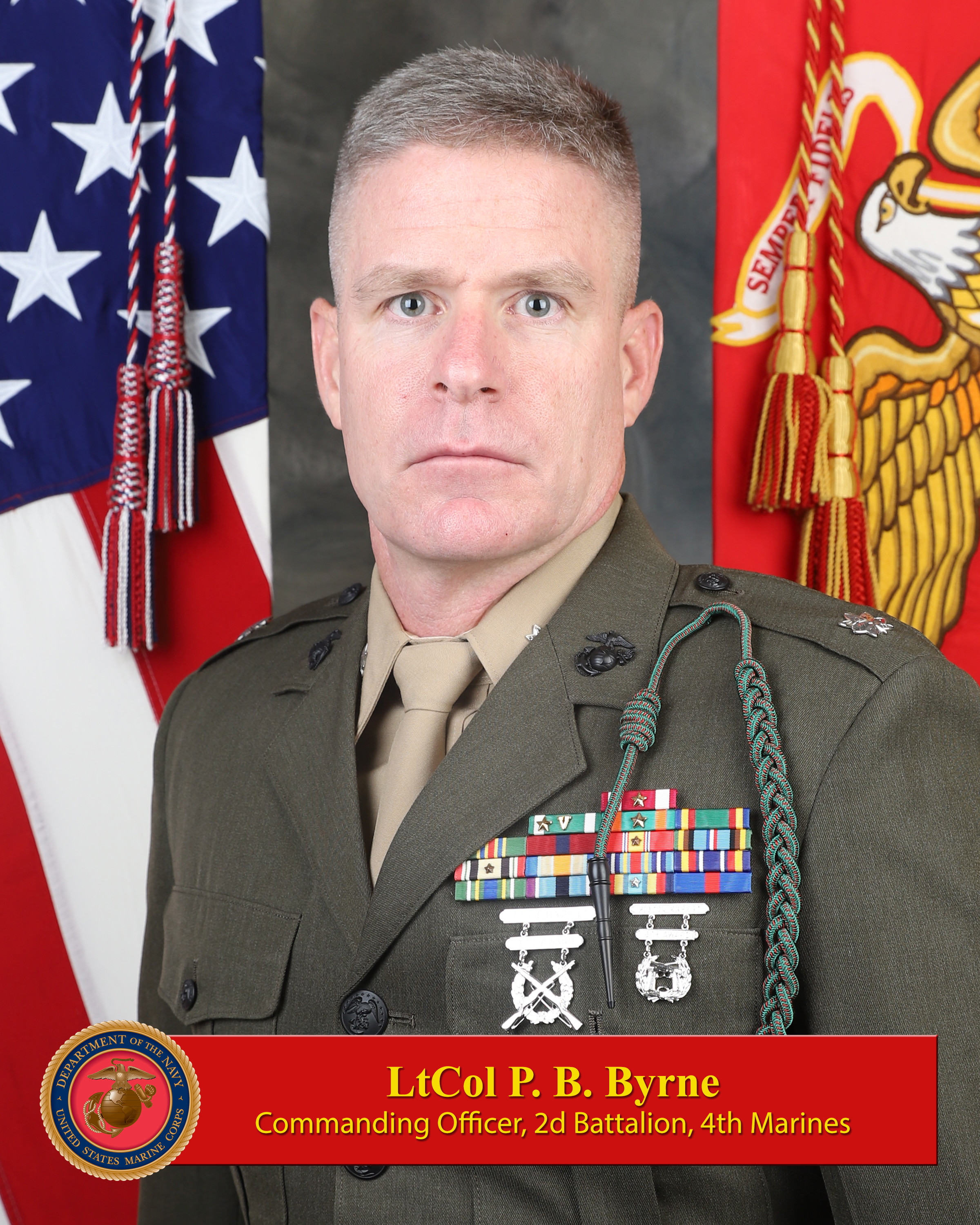 Lieutenant Colonel Patrick B. Byrne > 1st Marine Division > Biography