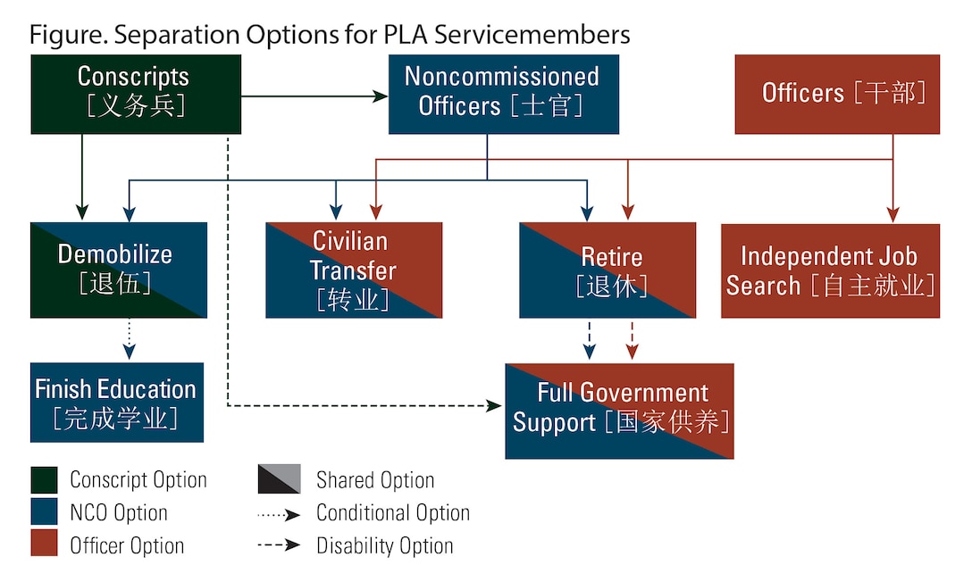 Figure. Separation Options for PLA Servicemembers