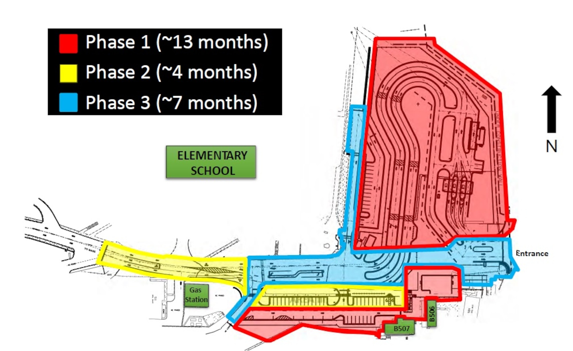 The 51st Civil Engineer Squadron looks forward to the two-year process to deliver a modern, efficient, and safe Main Gate to Osan Air Base, Republic of Korea. The project will be completed in three phases with the first phase estimated to begin in April. (U.S. Air Force courtesy graphic)