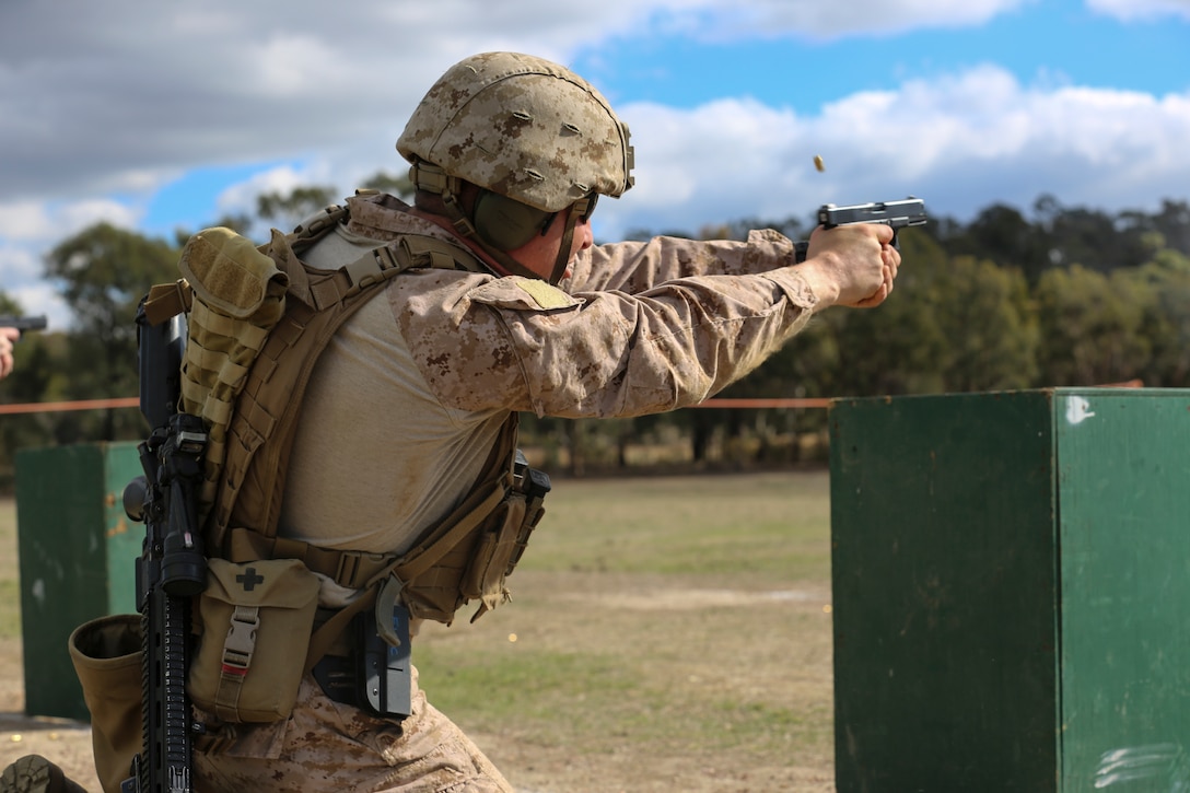 U.S. Marines participate in the two-week International Australian Army Skill at Arms Meet 2018 with 17 other countries, April 27, at the Combined Arms Training Centre, Puckapunyal, Australia.