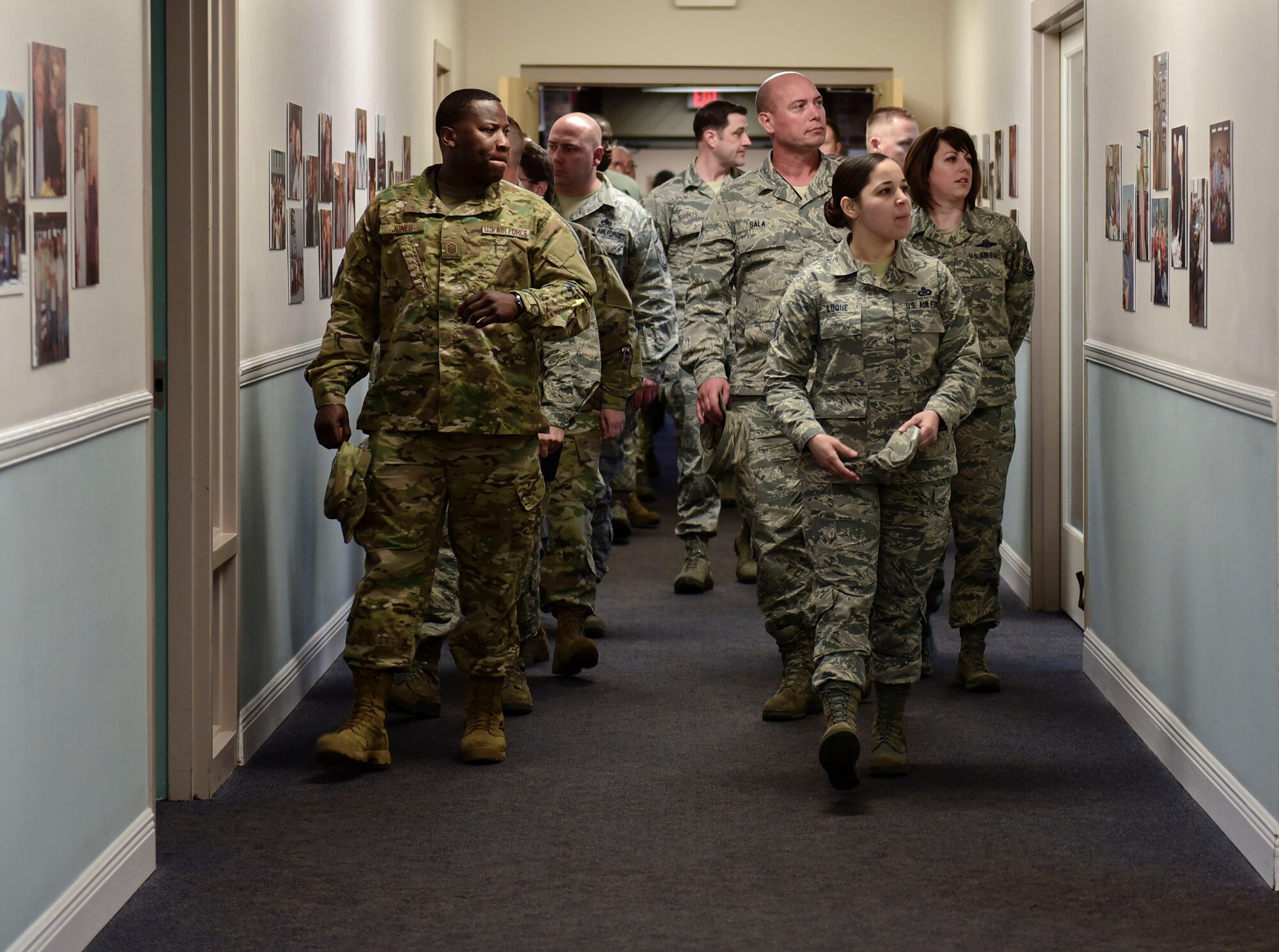 Airmen tour a facility at the Air Force Enlisted Village as part of the installation’s first Superintendent Symposium Jan. 27 at Eglin Air Force Base, Fla. The nearly week-long course was established to fulfill a gap in training for superintendents. Students learned about their daily roles, how to support of the overall health of their squadron and prepare for the unexpected. The curriculum also included briefings by subject matter experts on deployment and medical readiness, manpower, budget, assignments, inspector general applications, and personnel. (U.S. Air Force Photo/Jasmine Porterfield)