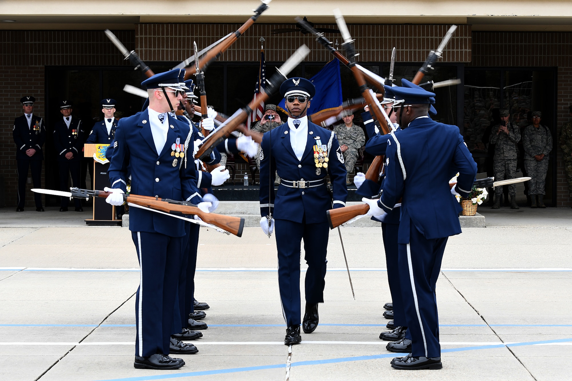 USAF Honor Guard Drill Team builds new routine, bonds > Air Force > Display