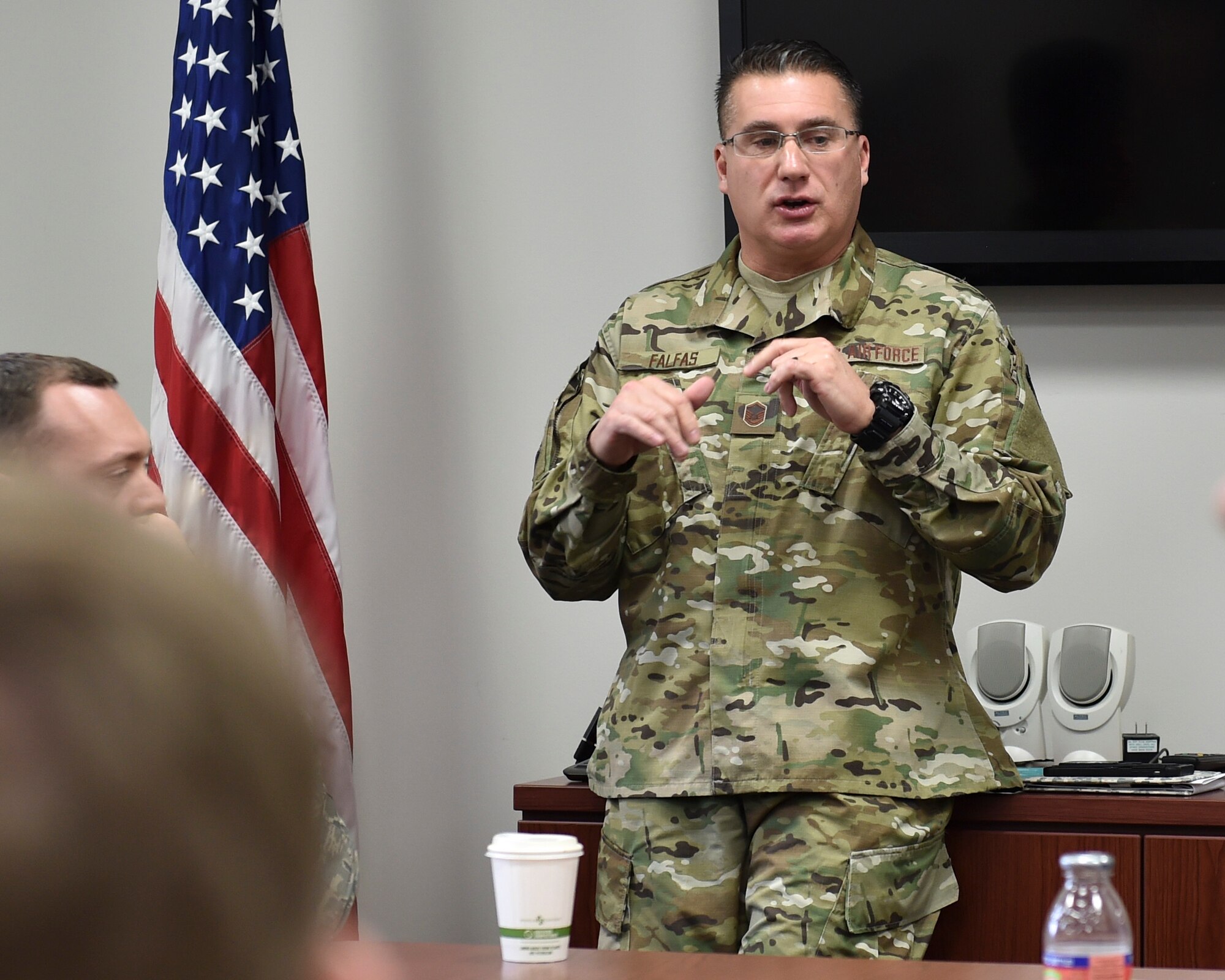 Chief Master Sgt. Imelda B. Johnson, the 22nd Air Force Command Chief Master Sergeant, visited Youngstown Air Reserve Station, February 9th, 2019. During her stay, Johnson met with more than 35 Air Force Reserve non-commissioned officers.
	During the meet-and-greet, Johnson opened the floor to the Airmen so they may voice their questions, concerns and experiences within the current Air Force Reserve structure. A myriad topics were discussed: the optimization of training, commissioning opportunities, Airmen retention, ramifications of a possible government shutdown and benefits concerning retirement and higher education. Johnson said that the purpose of the event was to pass on knowledge and to get people to start thinking outside the box and sharing their expertise.