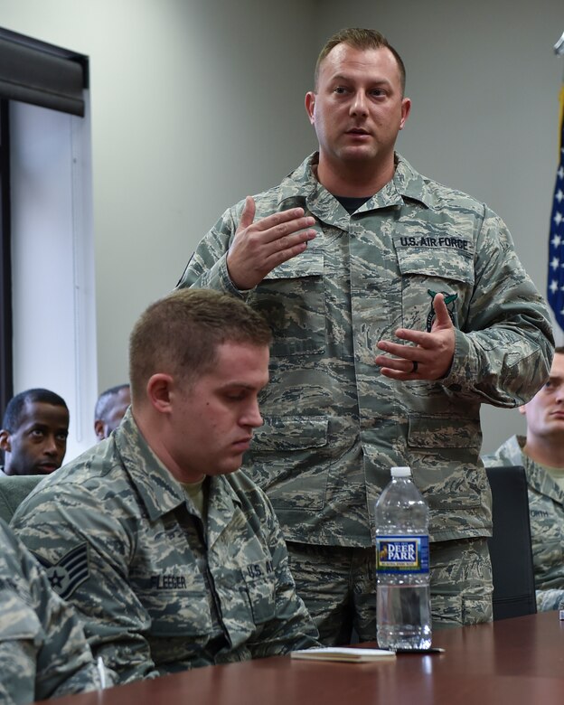 Chief Master Sgt. Imelda B. Johnson, the 22nd Air Force Command Chief Master Sergeant, visited Youngstown Air Reserve Station, February 9th, 2019. During her stay, Johnson met with more than 35 Air Force Reserve non-commissioned officers.
	During the meet-and-greet, Johnson opened the floor to the Airmen so they may voice their questions, concerns and experiences within the current Air Force Reserve structure. A myriad topics were discussed: the optimization of training, commissioning opportunities, Airmen retention, ramifications of a possible government shutdown and benefits concerning retirement and higher education. Johnson said that the purpose of the event was to pass on knowledge and to get people to start thinking outside the box and sharing their expertise.