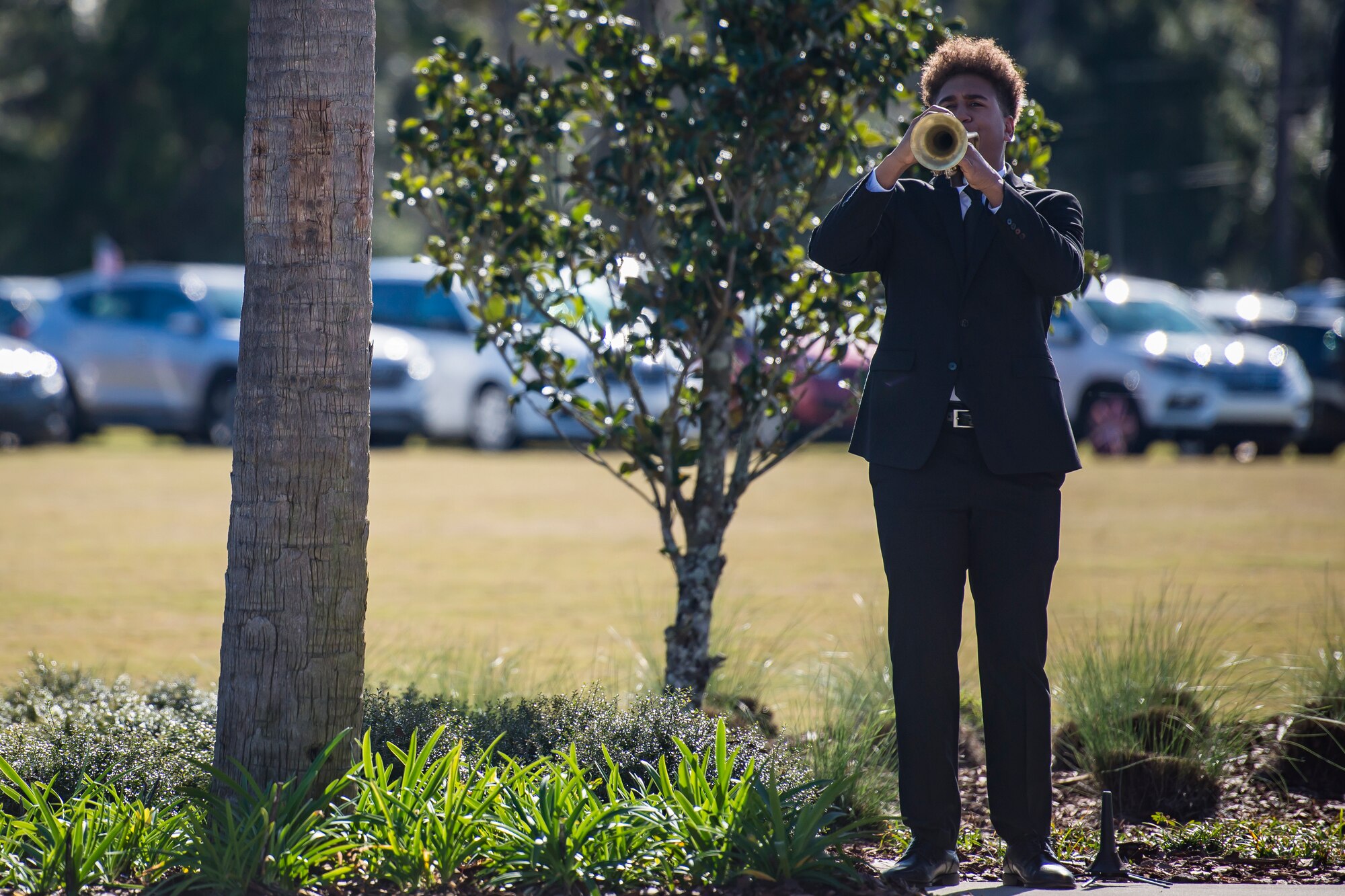 Tuskegee Airman, Edwin Cowan, was properly laid to rest alongside his wife for his service during World War II, Feb. 7, 2019, at Cape Canaveral National Cemetery, Fla.