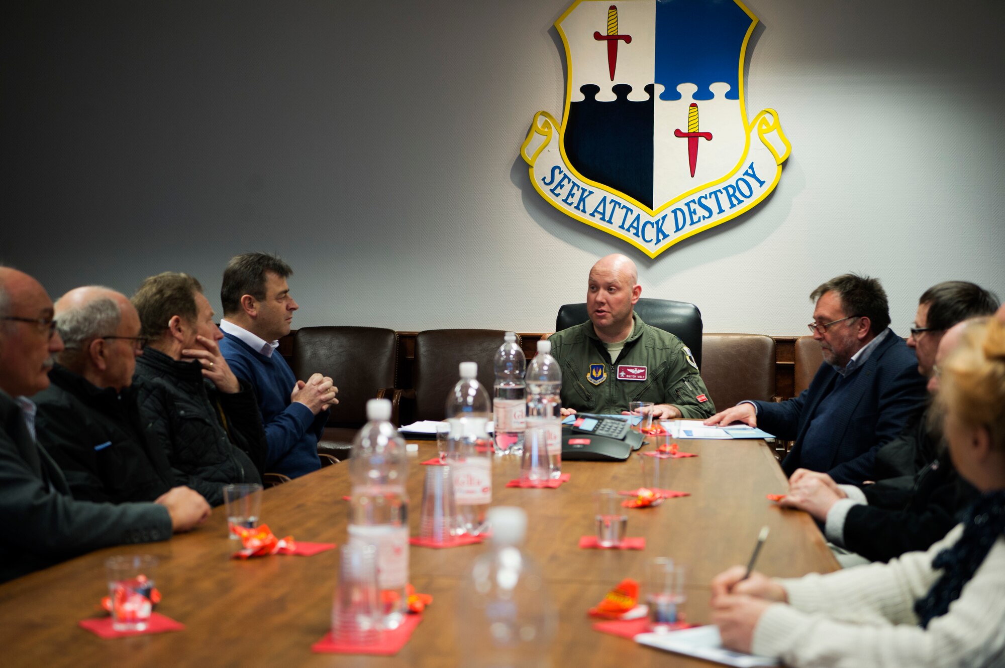 . The briefing is part of the base tour that council members got to experience during the visit.