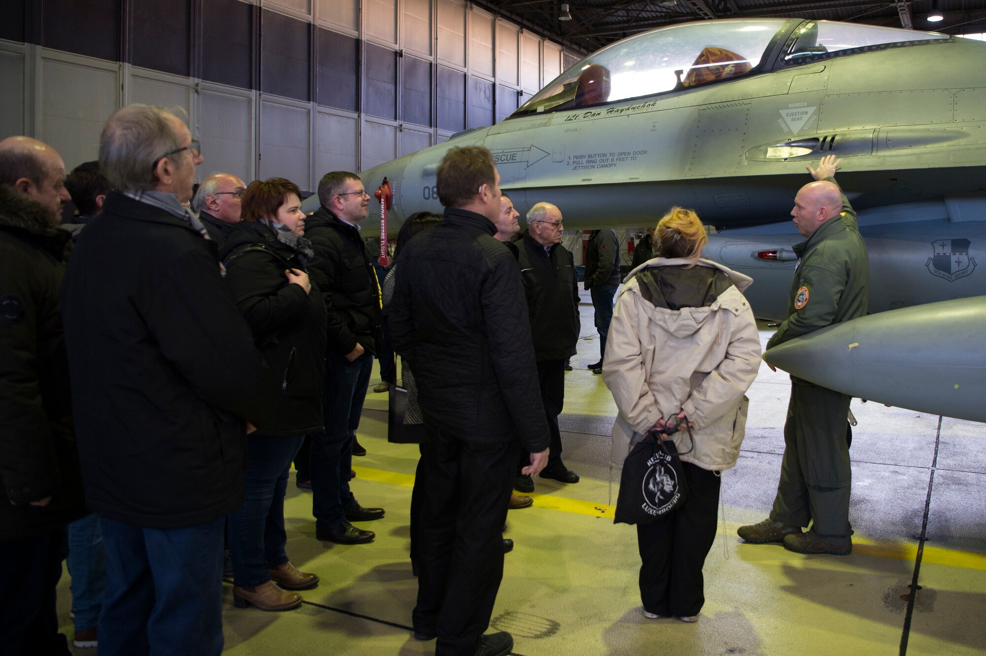 Speicher area council members toured SAB, which included a mission briefing, a visit to the 726th Air Mobility Squadron, and a windshield tour.