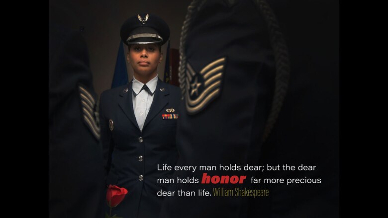 This week's motivation is from William Shakespeare:

"Life everyman holds dear; but the dear man holds honor far more precious dear than life." 

(U.S. Air Force graphic/Staff Sgt. Andrew Park; photo/Staff Sgt. Miles Wilson)