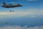 Marine F-35B Lightning II Fighters Strike with Externally-mounted Ordnance at Sea for the First Time