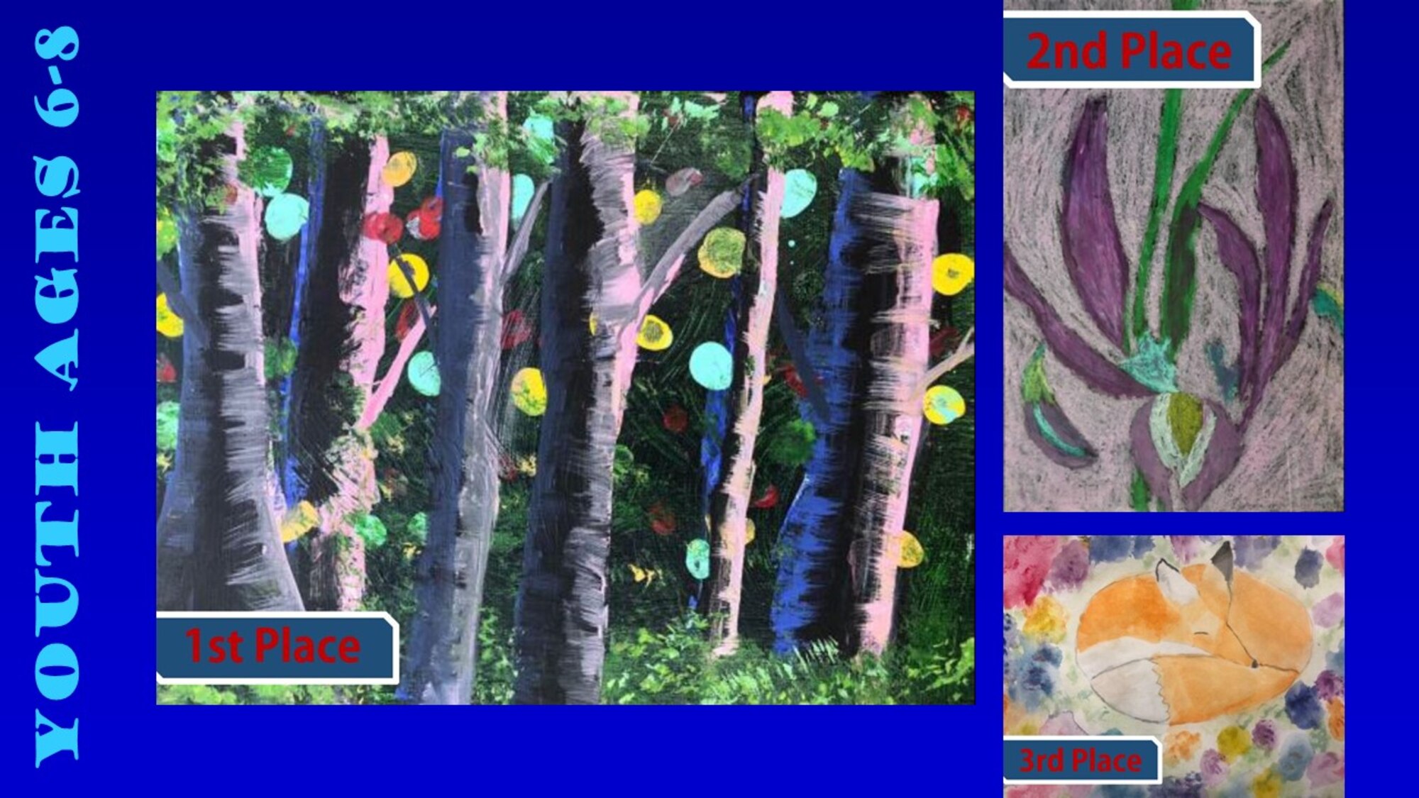 Congratulations to the 2019 Air Force Art Contest winners, ages 6-8. (U.S. Air Force graphic using winning art work)