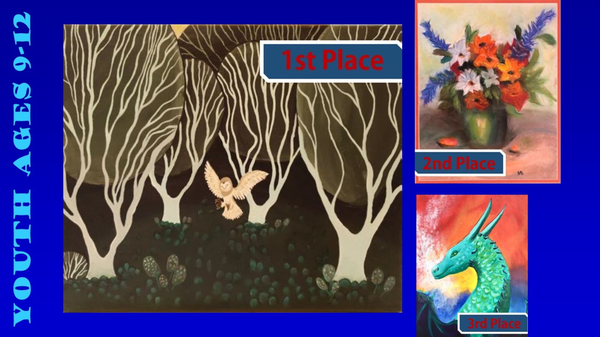 Congratulations to the 2019 Air Force Art Contest winners, ages 9-12. (U.S. Air Force graphic using winning art work)