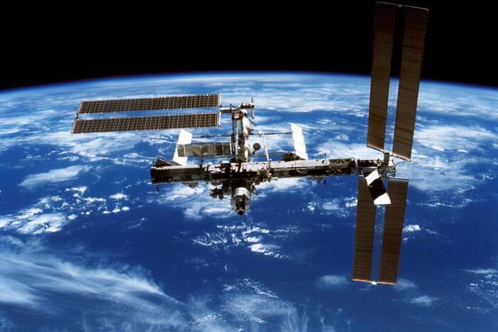 International Space Station in orbit over Earth