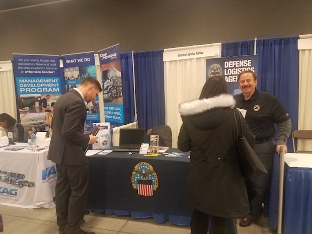 DLA Land and Maritime recruits at the 2019 OFIC Career fest on Feb 1, 2019.