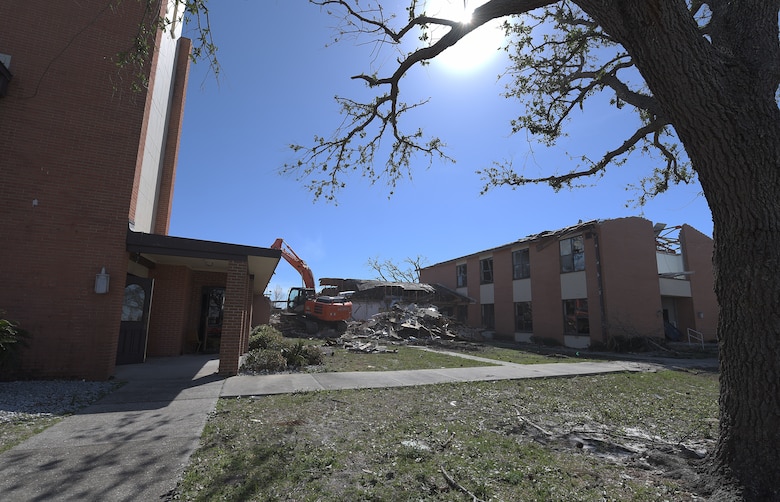 Tyndall begins demolition of damaged facilities
